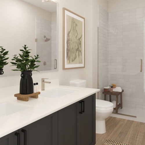 a bathroom with a tub toilet and sink